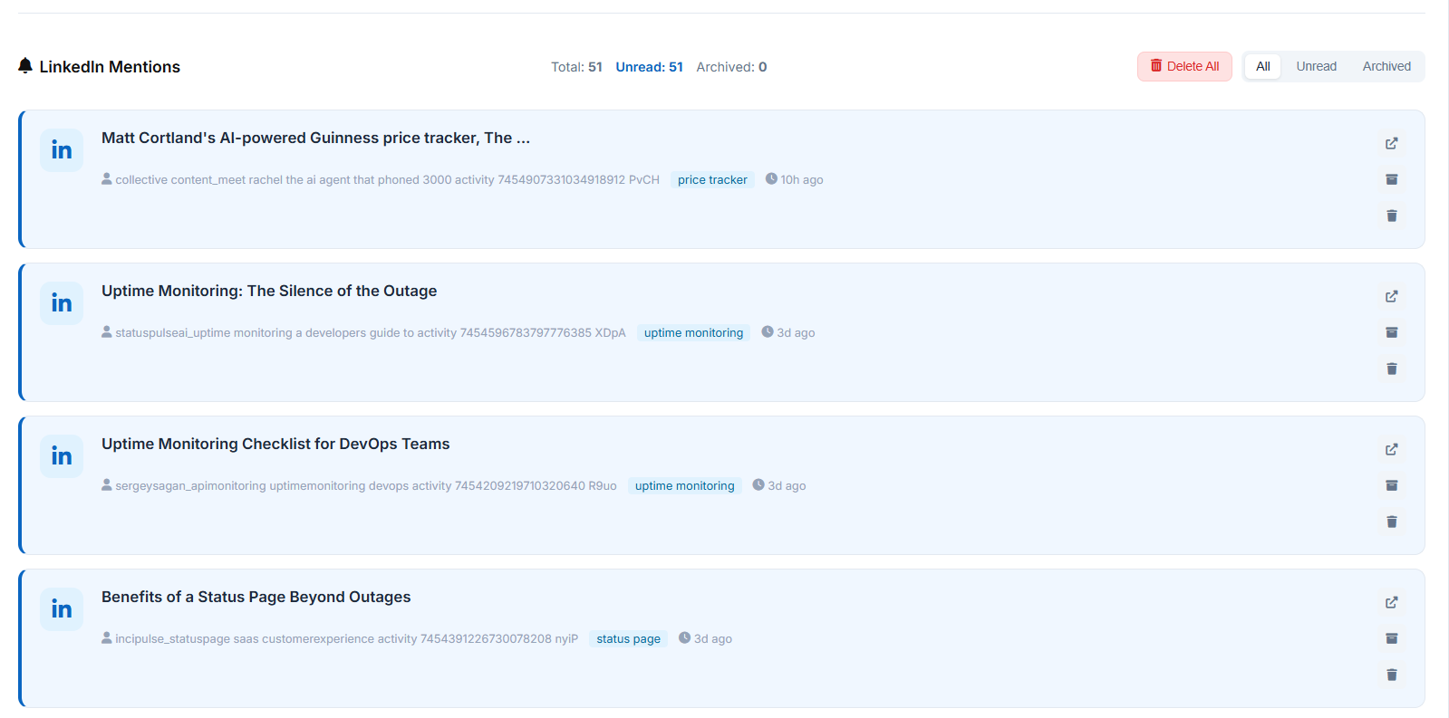 LinkedIn Keyword Monitor - Telegram & Custom Keywords