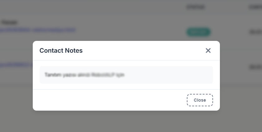 Outreach Logbook - Notes & Status